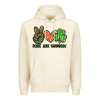 Sandshell peace love shamrock Premium Hoodie - FaDigitalArtStudio