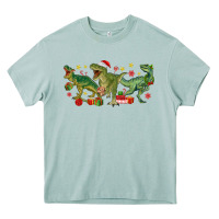 Arona christmas dinosaurs Heavy Core Tee - MaliasSmallBusiness