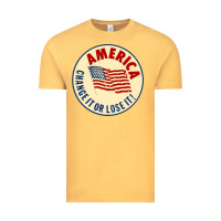 Vintage Mustard america change it or lose it   stars Vintage Tee - lanVoArt