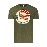 Vintage Olive america change it or lose it   stars Vintage Tee - lanVoArt