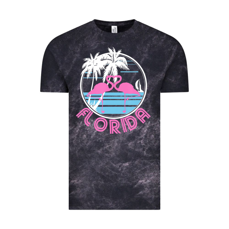 Hot Trend Florida Pink Flamingo Heart 80s Retro Vintage Style Vintage Tee by lanVoArt | Teevron