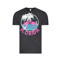 Vintage Black Hot Trend Florida Pink Flamingo Heart 80S Retro Vintage Style Vintage Tee - lanVoArt