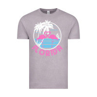 Vintage Zinc Hot Trend Florida Pink Flamingo Heart 80S Retro Vintage Style Vintage Tee - lanVoArt