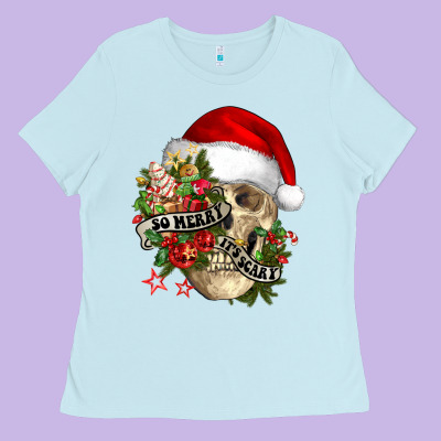 So Merry It's Scary Ladies Tee Designed By Nancycooperartshop