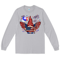 Moon Dust Gnome with 4th Of July elements Long Sleeve Tee - HowdyJamesFarm