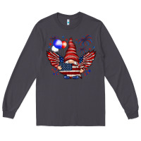 Smoke Gnome with 4th Of July elements Long Sleeve Tee - HowdyJamesFarm