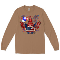 Toasted Coconut Gnome with 4th Of July elements Long Sleeve Tee - HowdyJamesFarm