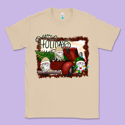 Happy Holidays Gnomes Christmas Truck Classic Tee Designed By Bettercallsaul