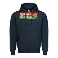 Navy flannels lattes leggings Zipper Hoodie - BundleAndBundleShop