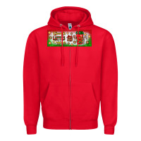 Red flannels lattes leggings Zipper Hoodie - BundleAndBundleShop