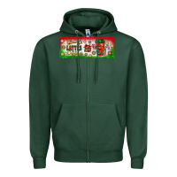 Sports Green flannels lattes leggings Zipper Hoodie - BundleAndBundleShop