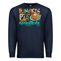 Navy Pumpkin Pie Fixes Everything Premium Sweatshirt - CowhideDigitalArt