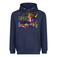 Navy real dragon through christmas Heavyweight Hoodie - CowhideDigitalArt