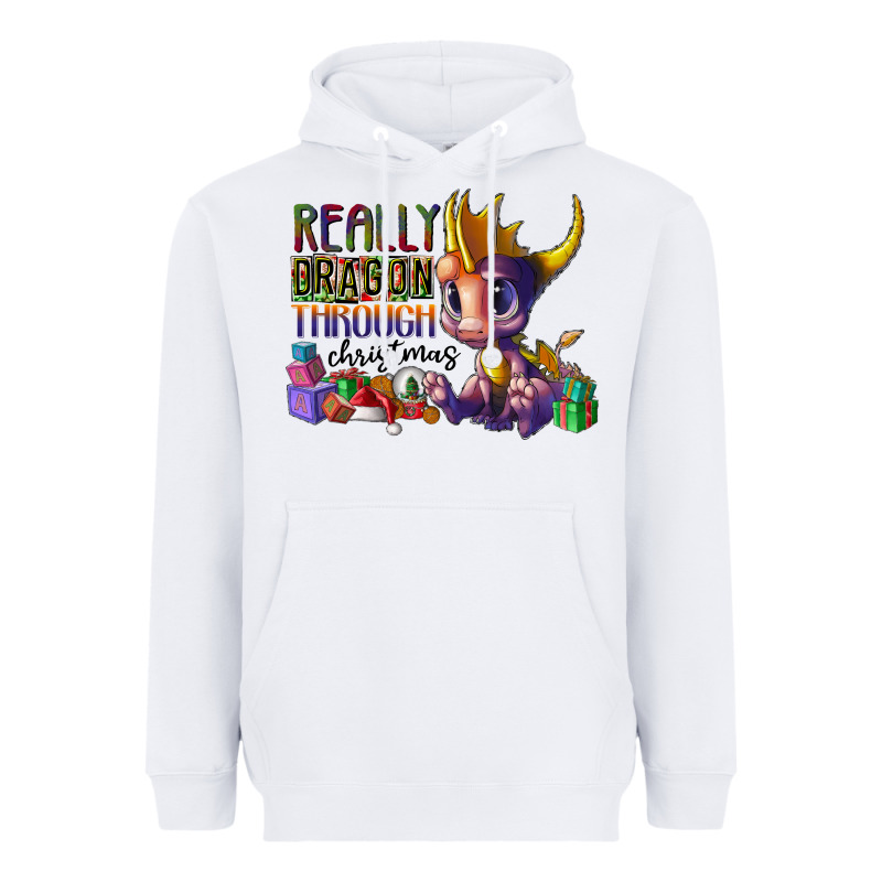 Real Dragon Through Christmas Heavyweight Hoodie by CowhideDigitalArt | Teevron