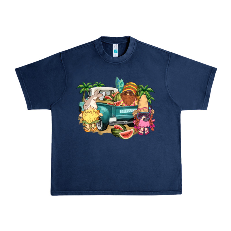 Summer Gnomies Truck Urban Heavy Tee by NancyCooperArtShop | Teevron