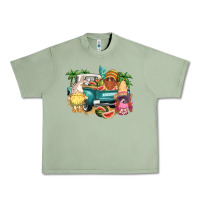 Oil Green summer gnomies truck Urban Heavy Tee - NancyCooperArtShop