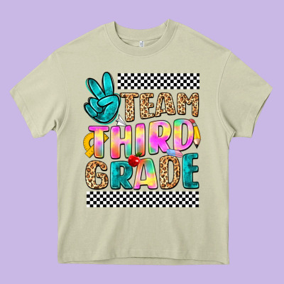 Team Third Grade Heavy Core Tee Designed By Nancycooperartshop