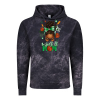 Cloud Black Basketball Mom Afro Messy Bun Vintage Hoodie - texasbilliewilder