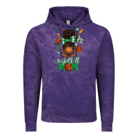 Cloud Purple Basketball Mom Afro Messy Bun Vintage Hoodie - texasbilliewilder