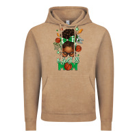 Vintage Coffee Basketball Mom Afro Messy Bun Vintage Hoodie - texasbilliewilder