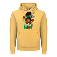 Vintage Mustard Basketball Mom Afro Messy Bun Vintage Hoodie - texasbilliewilder