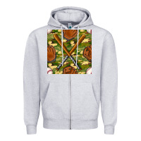 Heather Grey baseball bat and gloves with camouflage seamless pattern Zipper Hoodie - BundleAndBundleShop