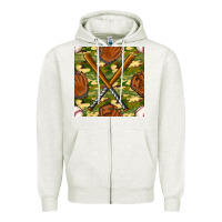 Oatmeal Heather baseball bat and gloves with camouflage seamless pattern Zipper Hoodie - BundleAndBundleShop