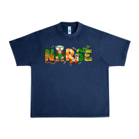 Navy st patricks day nurse with gnome Urban Heavy Tee - NancyCooperArtShop