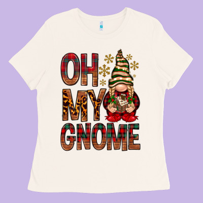 Oh My Gnome Ladies Tee Designed By Nancycooperartshop
