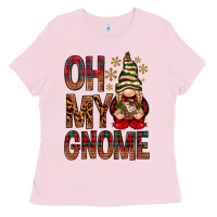 Bubblegum Pink Oh my gnome Ladies Tee - NancyCooperArtShop