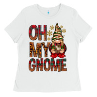 White Oh my gnome Ladies Tee - NancyCooperArtShop