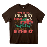 Chocolate Brown home of the jollıest bunch of assholes thıs sıd Heavy Core Tee - MaliasSmallBusiness