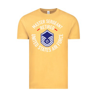 Vintage Mustard Limited Edition Master Sergeant Retired Air Force Military Retiremen Vintage Tee - lanVoArt
