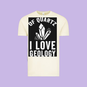 Of Quartz I Love Geology Vintage Tee Designed By Lanvoart