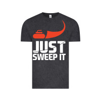 Vintage Black just sweep it! funny curling sports gift hoodie Vintage Tee - lanVoArt