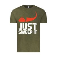 Vintage Olive just sweep it! funny curling sports gift hoodie Vintage Tee - lanVoArt