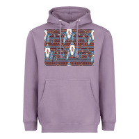 Lavender Bull Skull Pattern Heavyweight Hoodie - CowhideDigitalArt