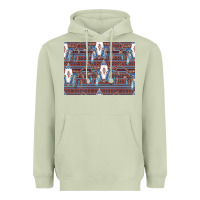 Matcha Bull Skull Pattern Heavyweight Hoodie - CowhideDigitalArt