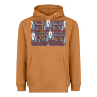 Meerkat Bull Skull Pattern Heavyweight Hoodie - CowhideDigitalArt