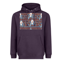 Plum Bull Skull Pattern Heavyweight Hoodie - CowhideDigitalArt