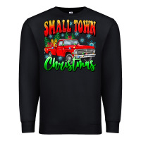 Black Small town Christmas Premium Sweatshirt - CowhideDigitalArt