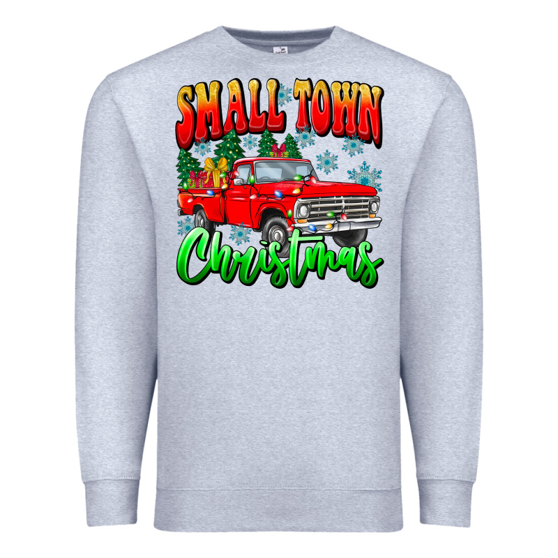 Small Town Christmas Premium Sweatshirt by CowhideDigitalArt | Teevron