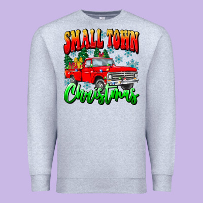 Small Town Christmas Premium Sweatshirt Designed By Cowhidedigitalart