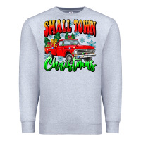 Heather Grey Small town Christmas Premium Sweatshirt - CowhideDigitalArt