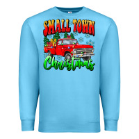 Ocean Blue Small town Christmas Premium Sweatshirt - CowhideDigitalArt