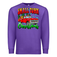 Purple Small town Christmas Premium Sweatshirt - CowhideDigitalArt