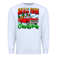 White Small town Christmas Premium Sweatshirt - CowhideDigitalArt