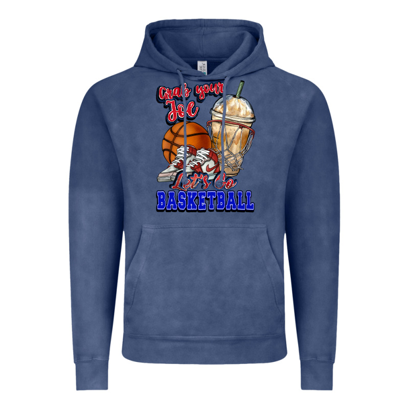 Grab Your Joe Let's Go Basketball Vintage Hoodie by NancyCooperArtShop | Teevron