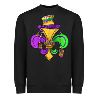Black fleur de lis Heavyweight Sweatshirt - OliviaCreatesArt