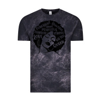 Cloud Black Womens Strong Black Woman Afro Message Vintage Tee - lanVoArt